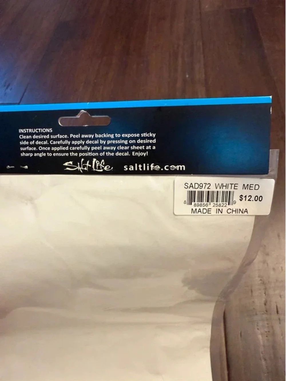 Salt Life White Medium Decal - New
